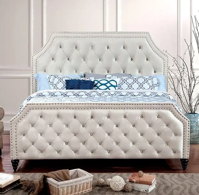 CLAUDINE Beige Queen Bed